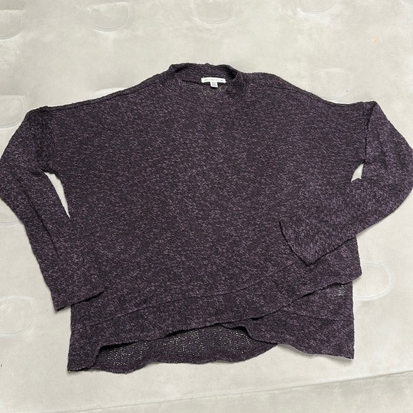 American Eagle Purple blend mock turtleneck sweater pullover, layered front, M - Picture 1 of 8